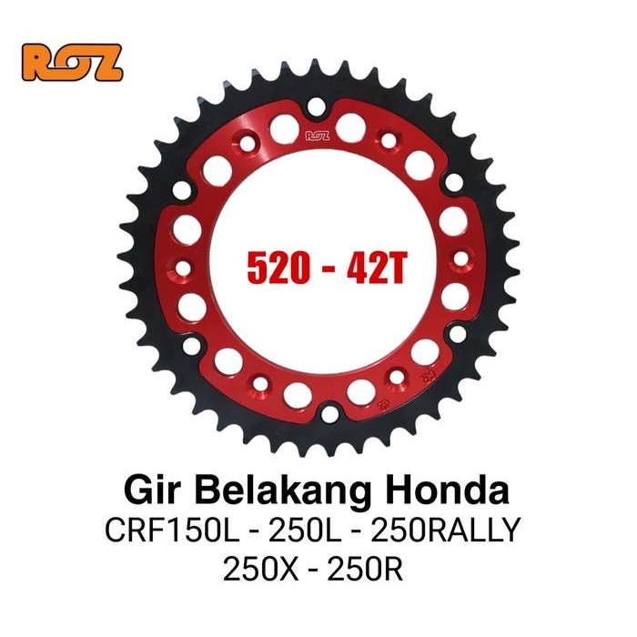 Gir Gear Sprocket Roz Crf150L Gir Crf250Rally Gir Crf250L Gir Crf250R 42T - 520