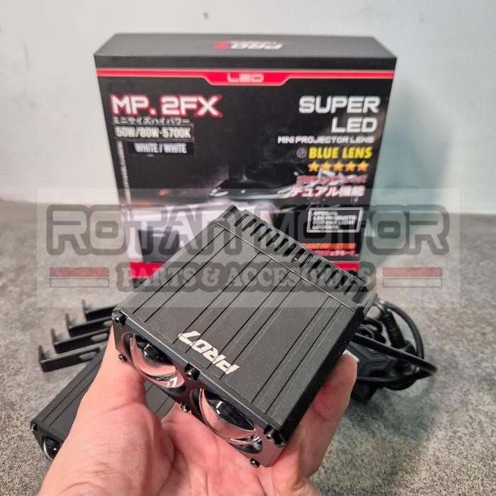 DOUBLE MINI PROJIE PRO7 MP.2FX SUPER LED BLUE LENS 2X 50W-80W / MP2FX / MP 2FX / MINI PROJIE 2 MATA