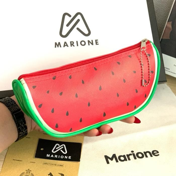 

MARIONE - Kotak pensil buah semangka jeruk kiwi naga kotak pensil anak dan dewasa Alat Tulis