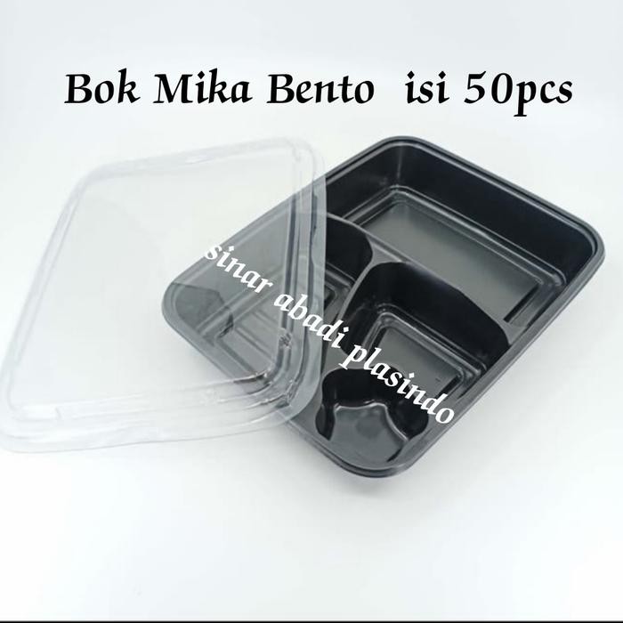 Mika Bento 4 sekat,kotak nasi Mika Tray Bento
