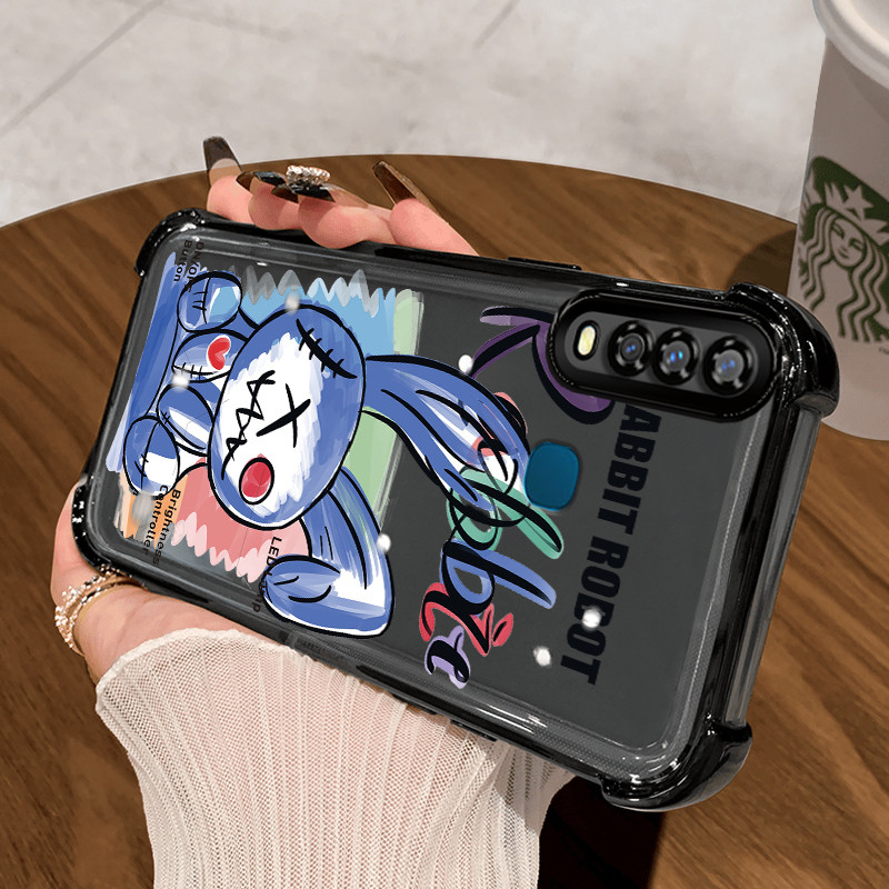 Casing Hp untuk VIVO Y17 Y15 Y12 Y3 Y3s 2020 Y12i Case Casing Beruang yang rusak pola Silikon Softca