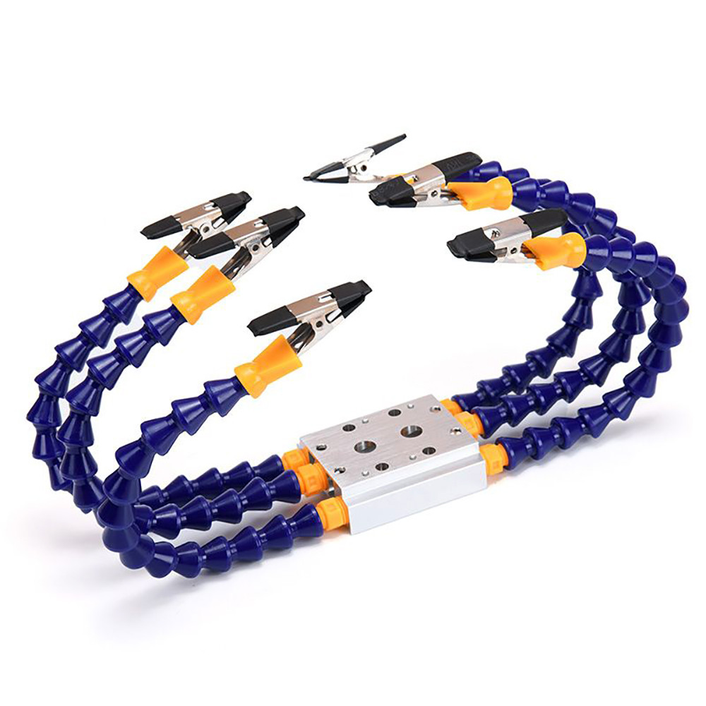 Baru DIY Soldering Assistant PCB Spot Welding Clamp Soldering Station Clamps With Flexible Arms Circ