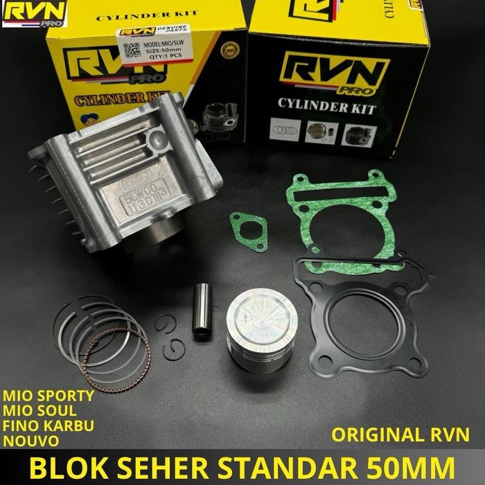 BLOCK SEHER BORING BLOK SEHER MIO SPORTY MIO SOUL MIO LAMA NOUVO ORIGINAL RVN PLUS PISTON KIT