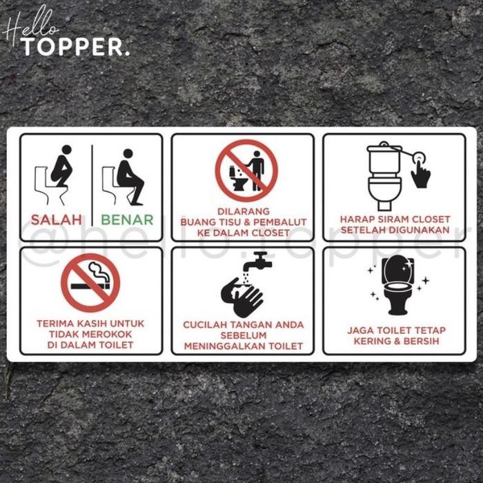 

SIGN PERATURAN 30X15 WC ATURAN TOILET ACRYLIC PUTIH SIGN BOARD AKRILIK