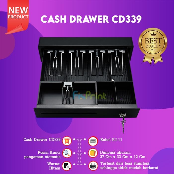 

LACI KASIR MINI CASH DRAWER IWARE CD-339 / CD-X335 / CD-X405 / CD-408 / CD-UL400 SLOT 5 KERTAS 2