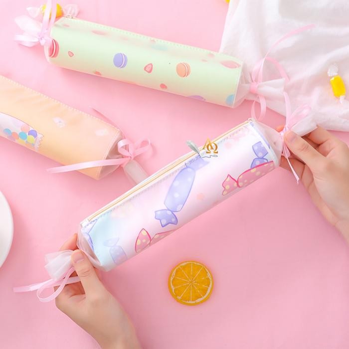 

TEMPAT PENSIL UNIK / PENCIL BOX MOTIF CANDY CAT