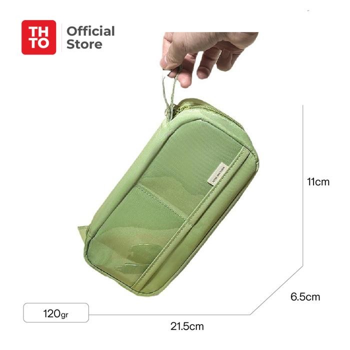 

THTO TAS TEMPAT PENSIL CASE POUCH ANAK SEKOLAH TRANSPARAN KAPASITAS BESAR STATIONERY A079