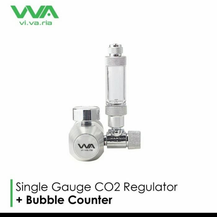 Vivaria Co2 Regulator single gauge with bubble counter