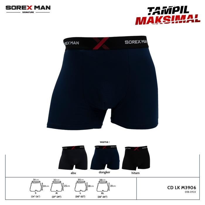 [SPECIAL EDITION] Sorex Man Boxer Pria Signature Trunk Sport CD 3906