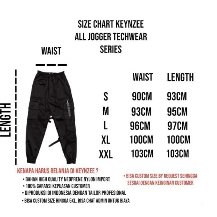 Techwear Pants JOGGER [ READY INDO ] Cyberpunk Harem Cargo Pria Tactic