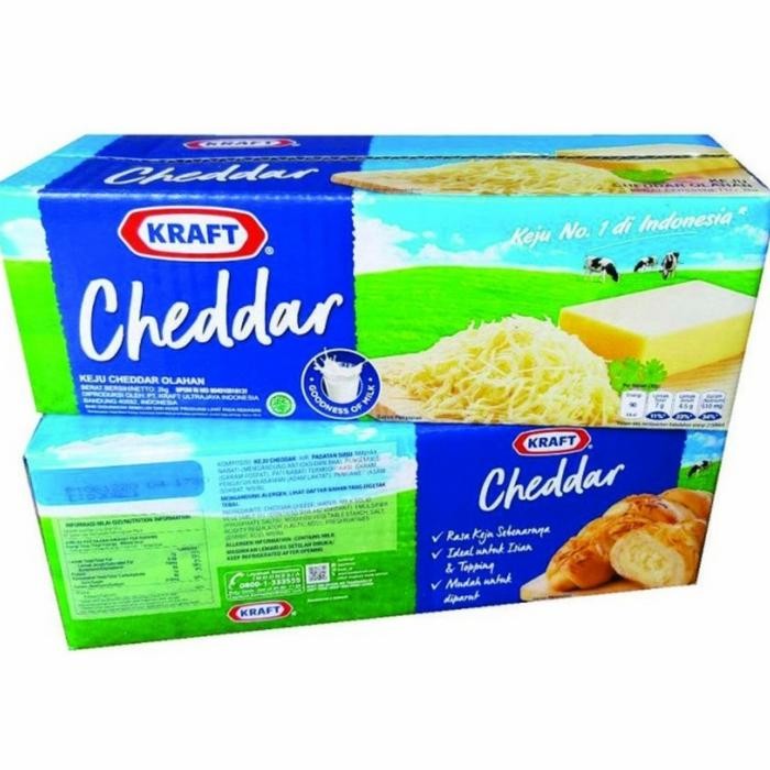 

Pilihan- Kraft Cheddar 2Kg, Keju Blok Mudah Diparut U/ Campuran Makan/Minuman,