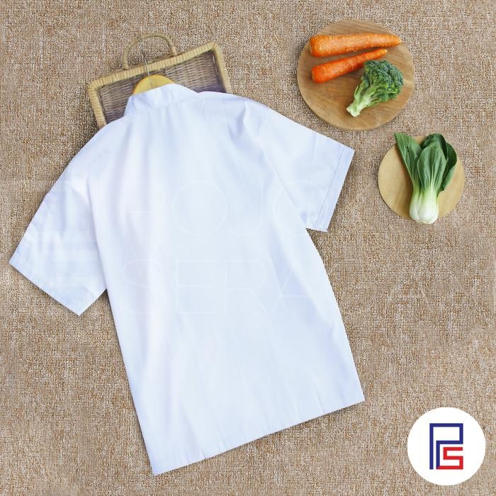 Pilihan- Chef Jacket Baju Koki Baju Cook Seragam Koki Putih Lengan Pendek