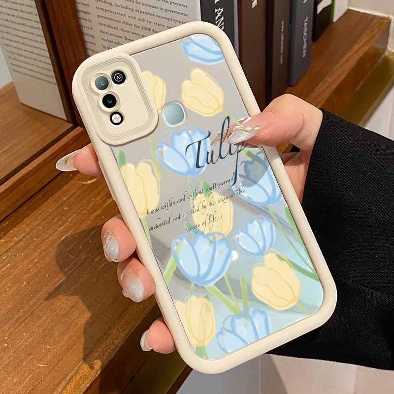 Casing Hp Infinix Hot 11 Play Hot 10 Play Hot 9 Play Hot 10 Case Casing HP pola Tulip yang bagus Kes