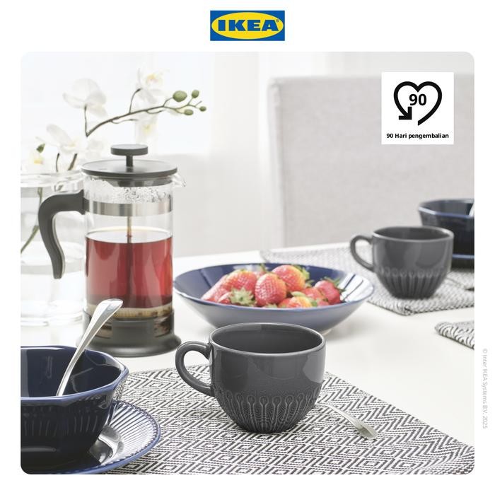 Pilihan- Ikea Strimmig Gelas Mug Putih 36Cl Bahan Tembikar Kitchenware