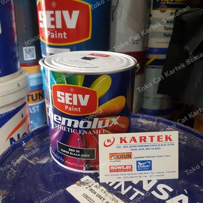 Terbaik Seiv Kayu Dan Besi Hitam Super Black Doff 880M Cat Minyak 1 Liter 1 Kg 100% Ori