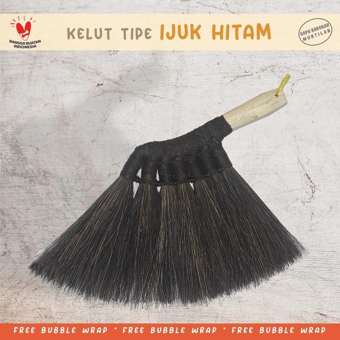 SIAPKIRIM Sapu Tangan Ijuk Hitam Tebal, Tipe Kelut Ijuk Hitam READY STOCK