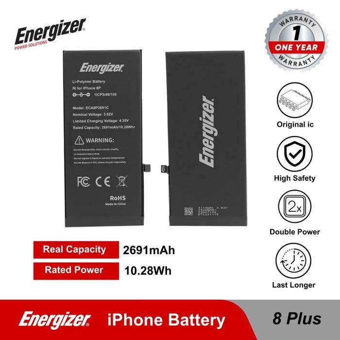 Ready Batre Baterai Battery Energizer - iPhone 8 / 8 Plus Original