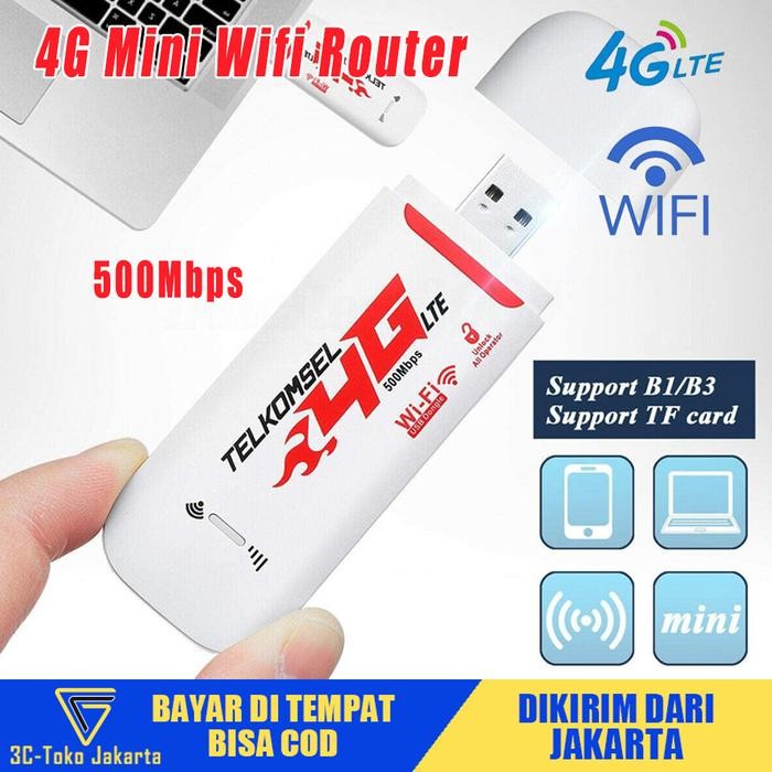 MODEM Wingle WIFI USB 4G 500Mbps Unlock Operator GSM / Modem Usb Wifi 4G Telkomsel 500Mbps LTE
