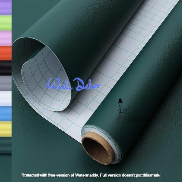 Pilihan- Wallpaper Stiker Dinding Hijau Tua Polos