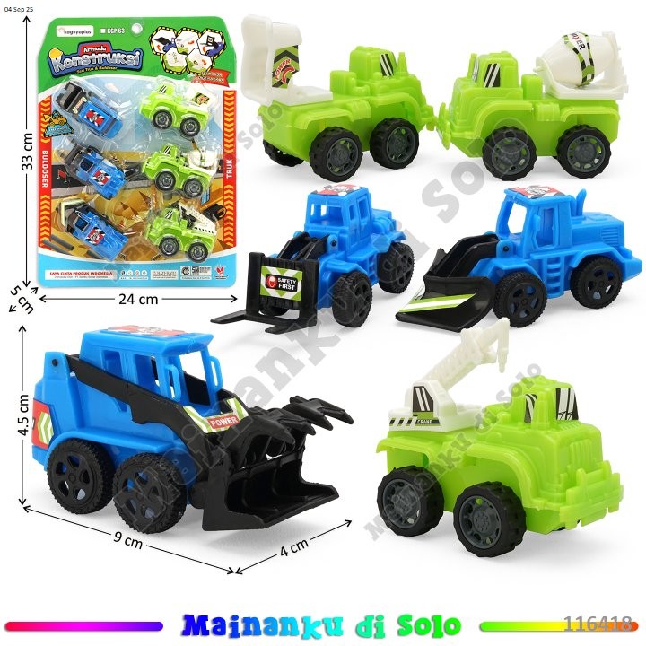 [Mainanku] Mainan Truk Konstruksi Set F/W Armada Konstruksi
