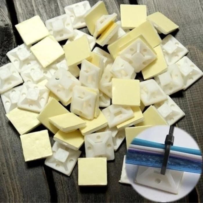 

Tie Mount 40X40 Mm Pengikat Pengait Kabel Timon Premium