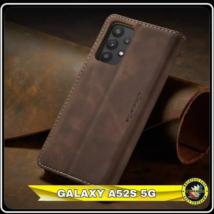 Case Samsung Galaxy A 52s A52S Flip Case Dompet Kulit Original Cover
