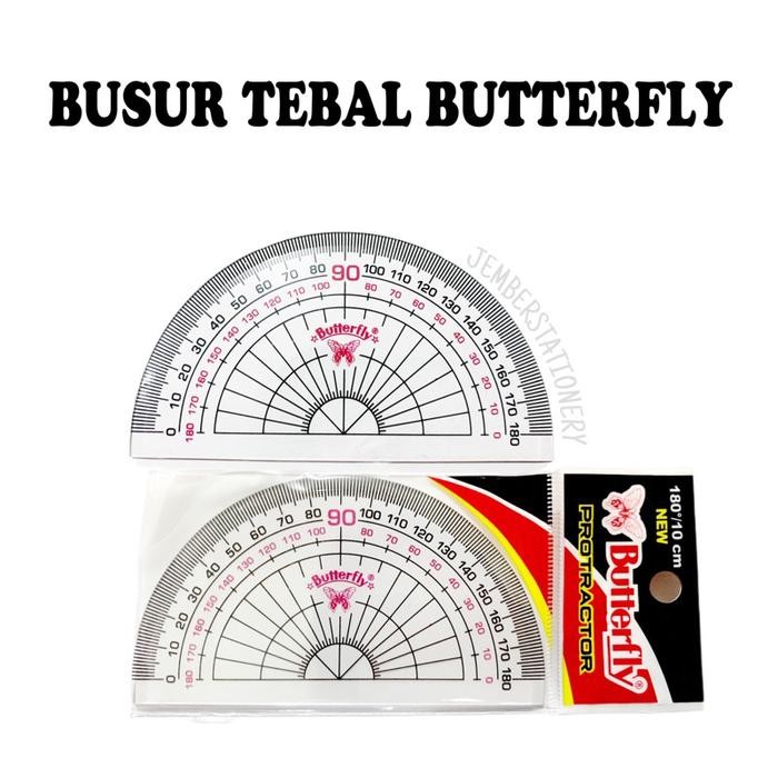 

OJ (12pcs) Busur Tebal Butterfly / Protractor