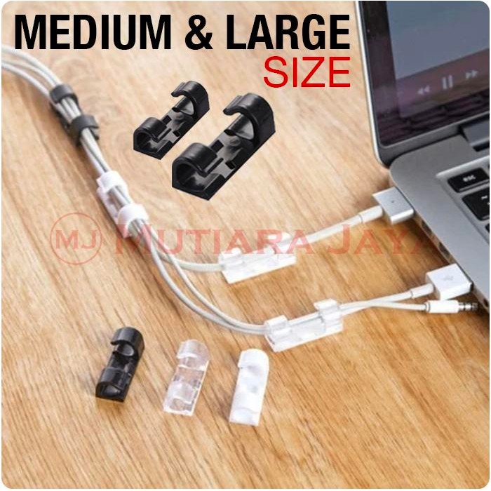 

Klip Klem Kabel Organizer Cable Clip Tempel 20 & 16 Pcs