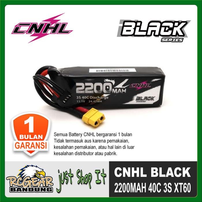 Pilihan- Cnhl Black Series 2200Mah 3S 11.1V 40C Lipo Battery Xt60 For Drones