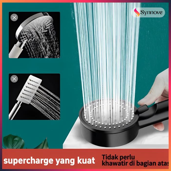 Shower Kamar Mandi Set Kran Air Premium Hand Kepala Shower Mandi 5 Mode Air Kran Shower Head