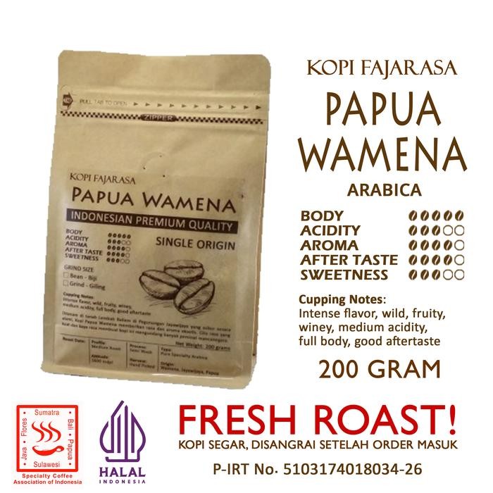 

Pilihan- Kopi Fajarasa Papua Wamena Biji Kopi Arabica 200 Gram