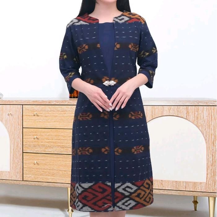 Pilihan- Dress Blazer Body Panjang- Blazer Full Tenun 091