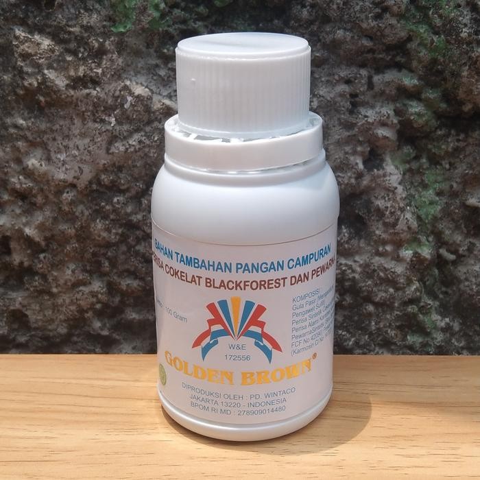

Stok Baru Golden Brown Pewarna dan Perisa Cokelat Blackforest 100g Bisa COD