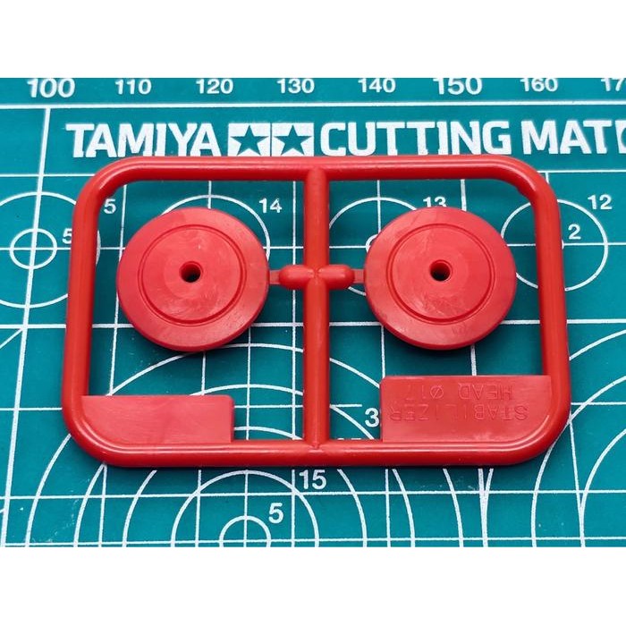 Pilihan- Tamiya 95402 Large Dia. Stabilizer Head Set (17Mm) (Red)