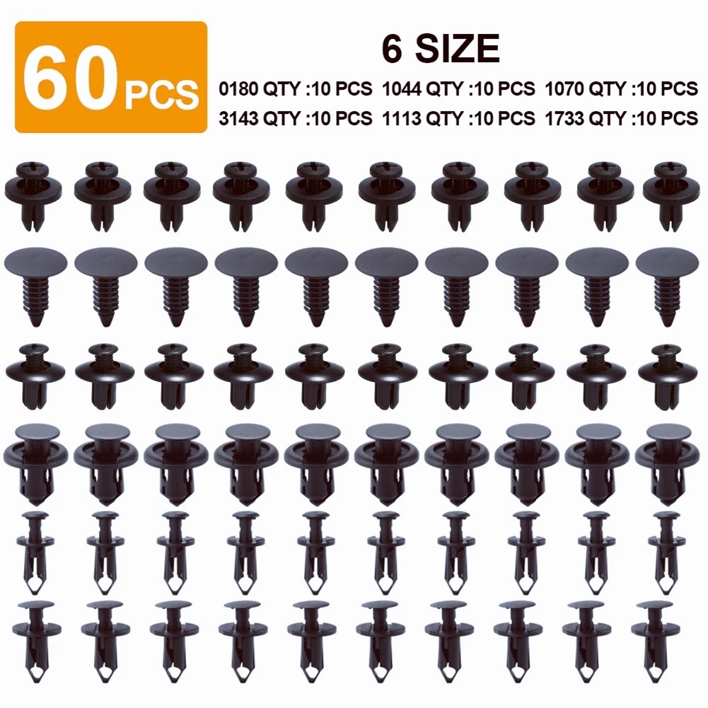 IMPORT 6 Size 60Pcs Auto Fastener Clips for MG ZS GS 3 5 6 7 350 550 ZT orkina GT TF 3SW MORRIS
