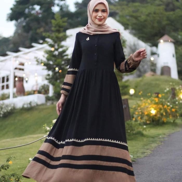 Abaya Dannis A240703/abaya dannis dewasa Gamis Wanita Muslim Rayon