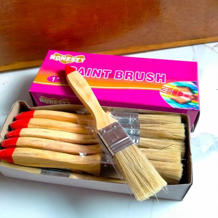 New kuas cat 1 inchi 1lusin kuas 12pcs