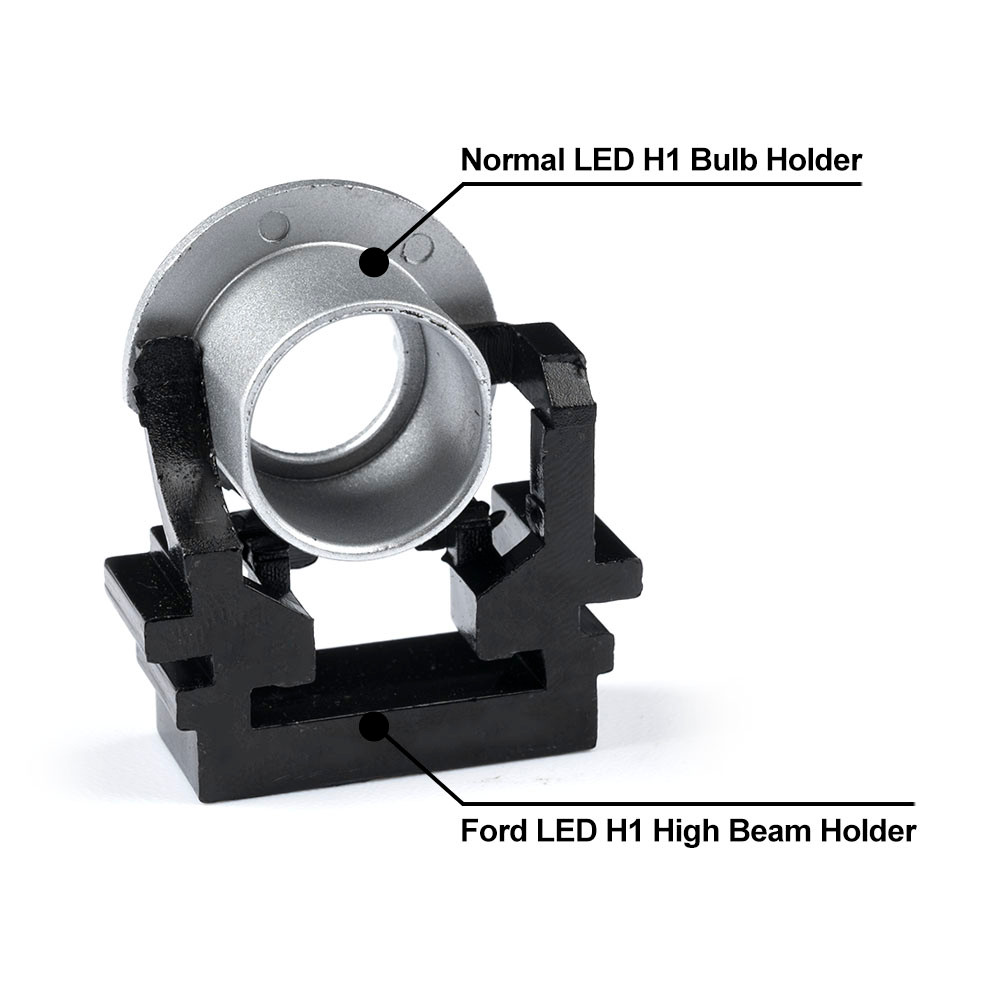 2PCS H1 LED Headlight Bulb Holder Adapter Socket Retainer for Ford