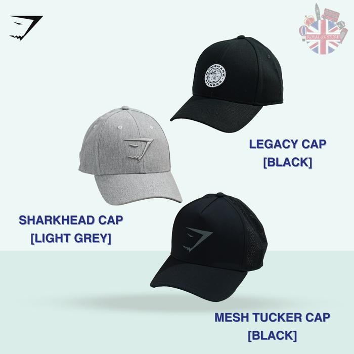 Gymshark Baseball Sharkhead Cap Men/Hat/Topi Snapback [100% Original]