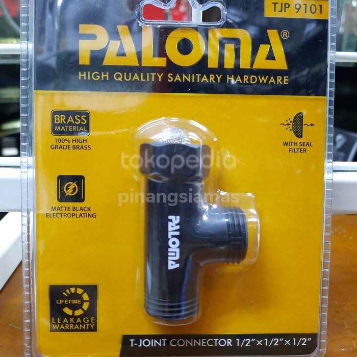 Terlaris Sambungan T Stop Kran Closet Jet Shower Paloma Tjp 9101 Hitam Black Terlariss 