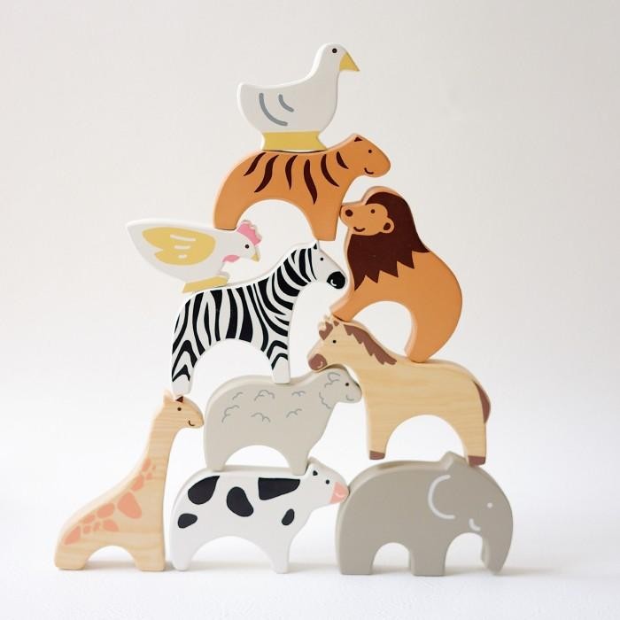 Lettering and Life Wooden Animal Blocks