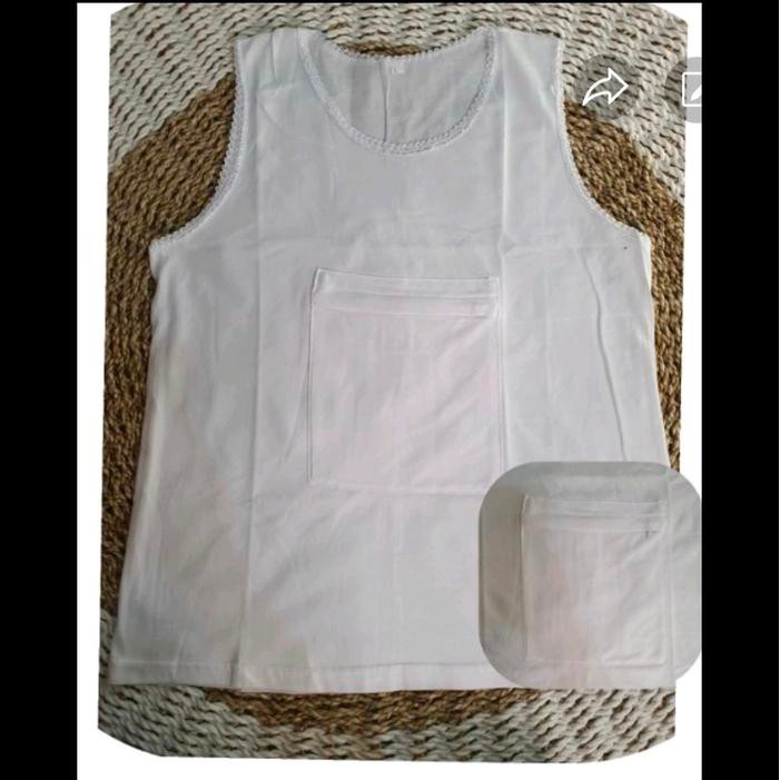 SINGLET WANITA/SINGLET UMROH Katun Putih