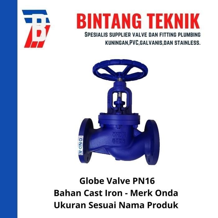 GLOBE VALVE 2 1/2" INCH CAST IRON ONDA PN16
