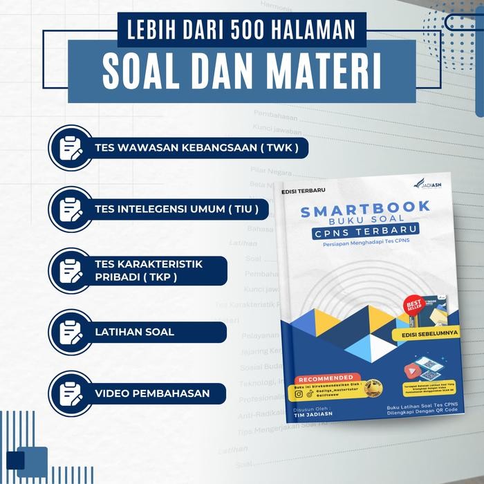 BUKU CPNS DAN KEDINASAN 2025 2026 Gratis Buku Saku - (Ekstra BONUS Bimbel JadiASN, Video Pembahsan
