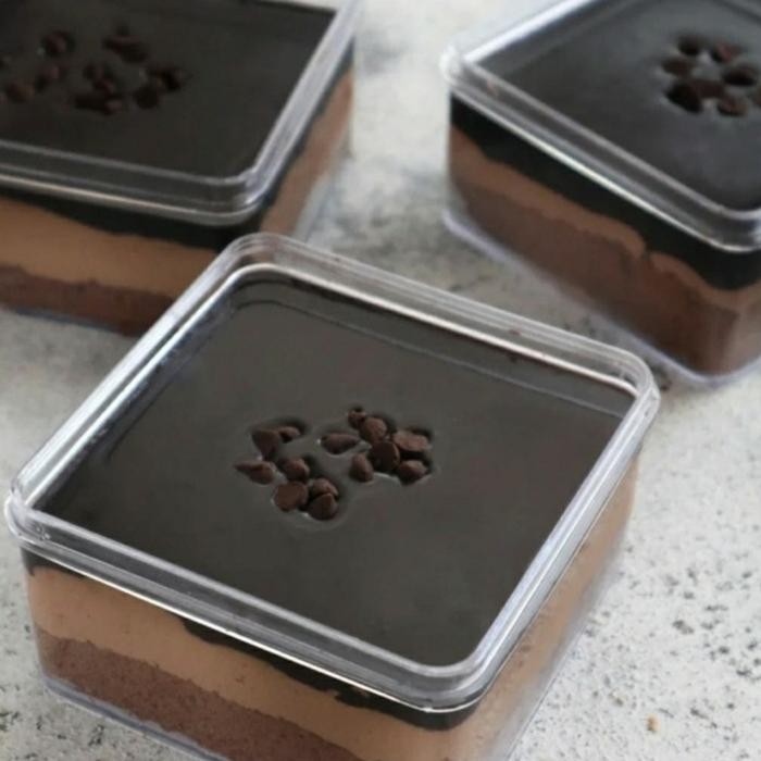Toples natha kotak persegi dessert box per lusin