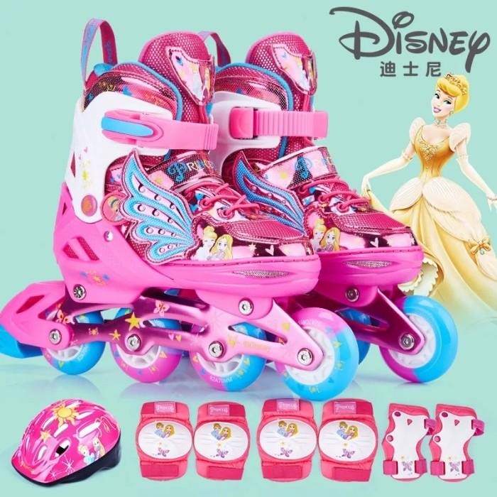 Sepatu Roda Anak Perempuan Lengkap Deker dan Helm
