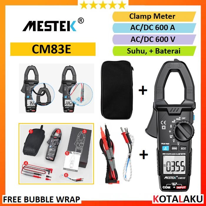Langsung Order Digital Clamp Meter Tester Tang Ampere Meter Digital Mestek CM83E