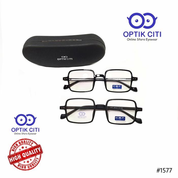 Promo Frame Kacamata Pria Wanita Kotak Cbf 1577 Lentur Dan Ringan Original