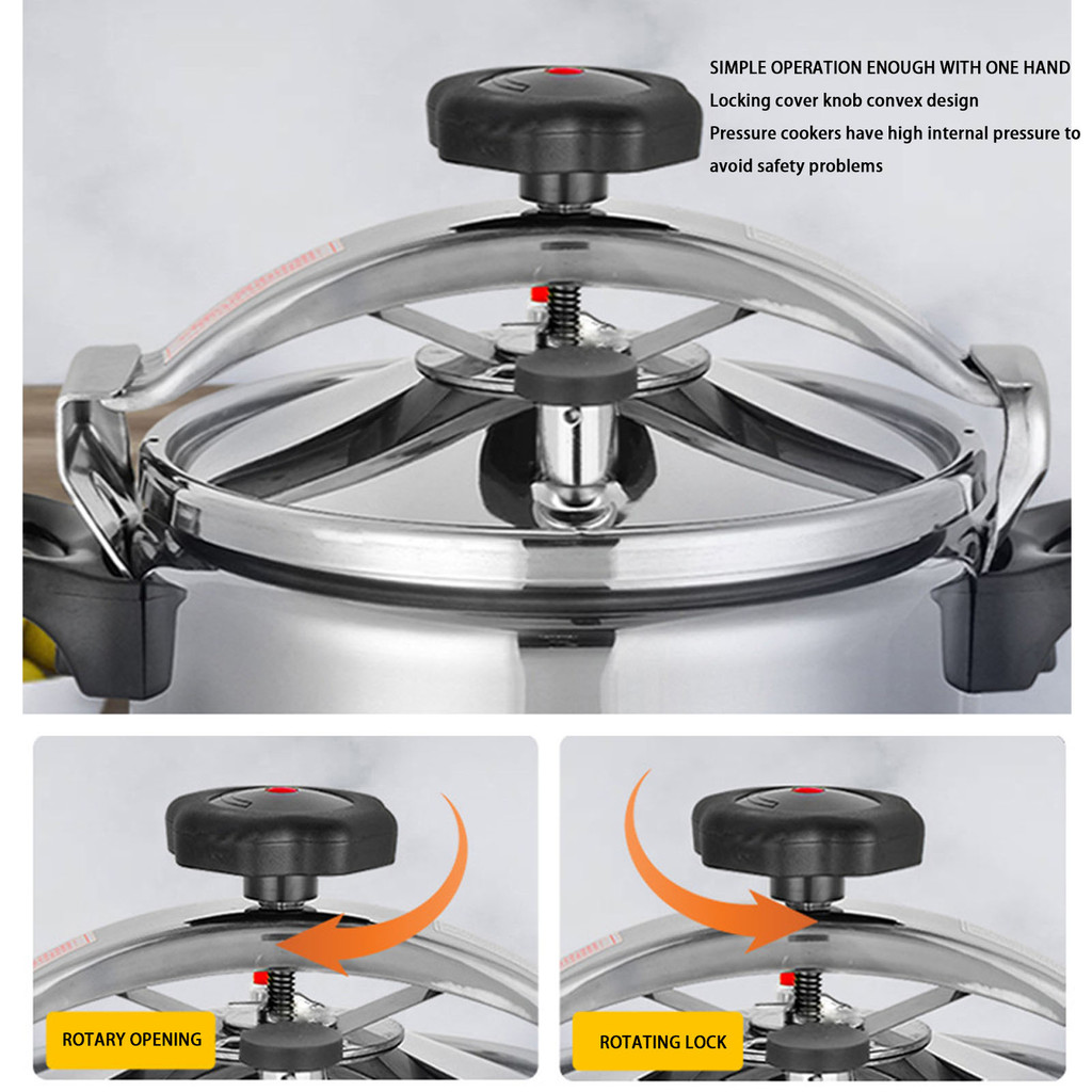 TERLARIS Pressure Cooker Explosion Proof Large Capacity Pressure Cooker for Gas Stove Aluminum Alloy