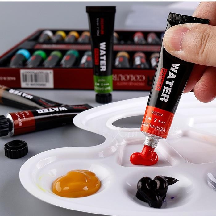 GIORGIONE LUKIS KANVAS ACRYLIC PAINT SET CAT AKRILIK 12/24/30 WARNA 12ML DASAR/PRIMER